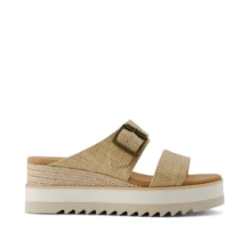 Women Diana Mule Buckle Wedge Sandal