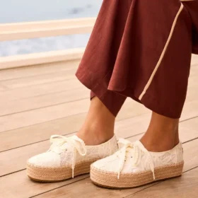 Women Valencia Lace-Up Platform Espadrille